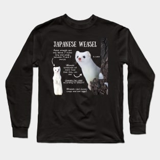 Animal Facts - Japanese Weasel Long Sleeve T-Shirt